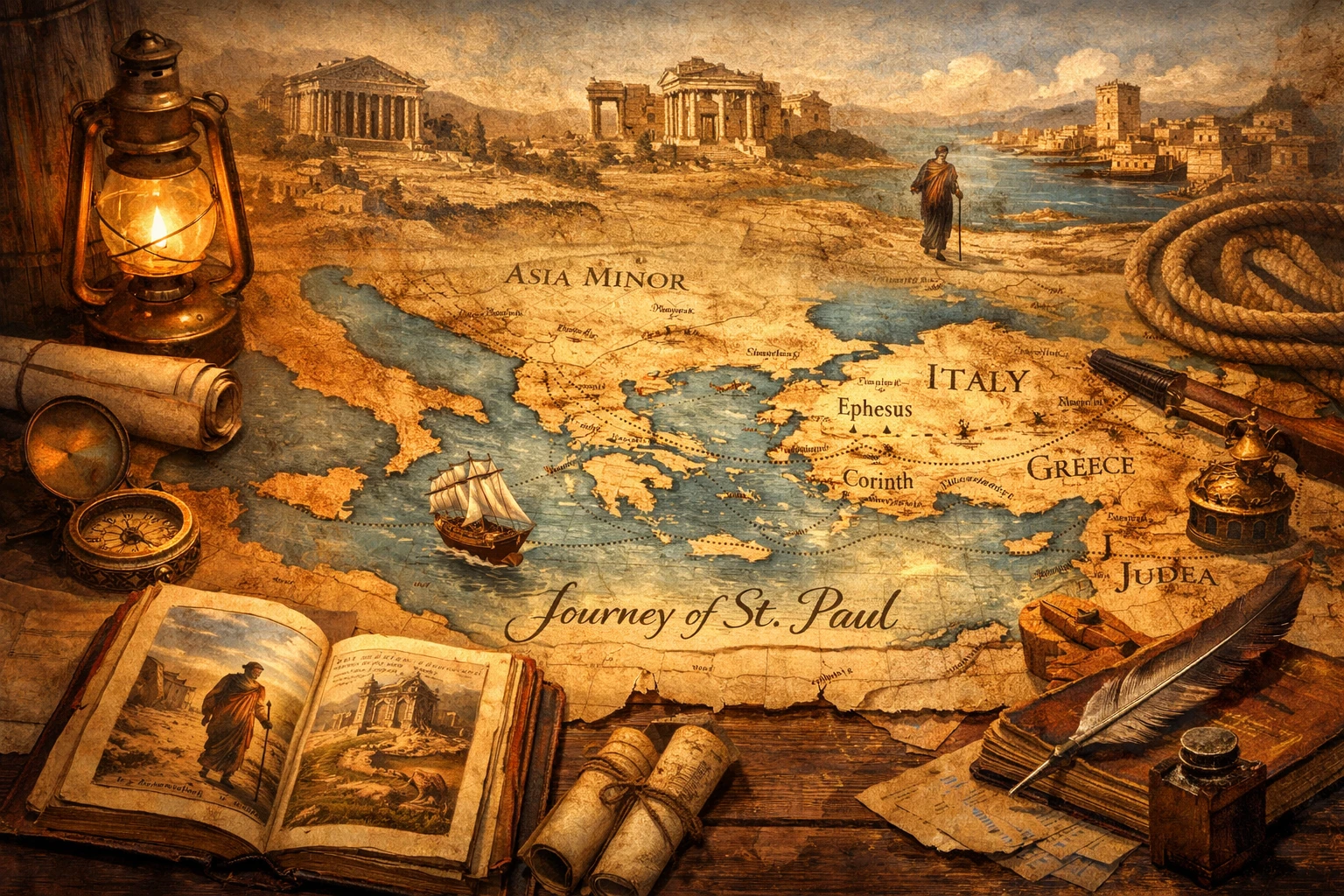 Walking in the Footsteps of St. Paul: A Biblical Map Journey hero image